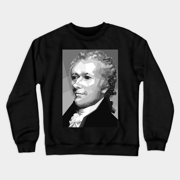 Hamilton in grayscale Crewneck Sweatshirt by Alkahfsmart